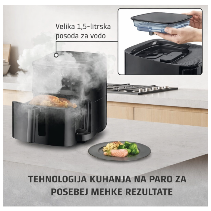 CASO Steam & Air Fry 700 cvrtnik na vroči zrak z dodatno funkcijo sopare 1700W CASO CASO Steam & Air Fry 700 cvrtnik na vroči zrak z dodatno funkcijo sopare 1700W