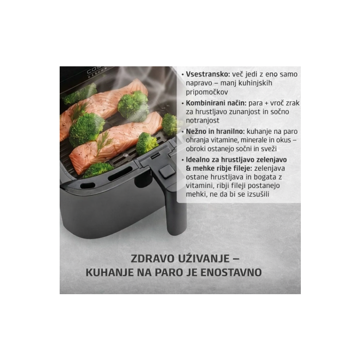 CASO Steam & Air Fry 700 cvrtnik na vroči zrak z dodatno funkcijo sopare 1700W CASO CASO Steam & Air Fry 700 cvrtnik na vroči zrak z dodatno funkcijo sopare 1700W