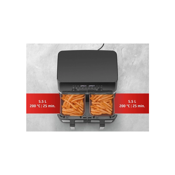 CASO AirFry Duo Chef cvrtnik na vroči zrak v kombinaciji s pečico 2 v 1 2200W
