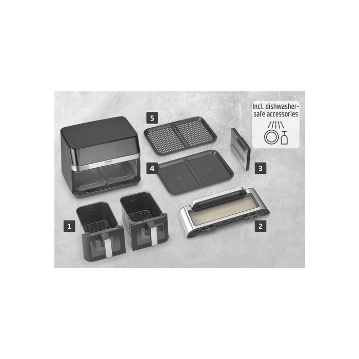 CASO AirFry Duo Chef cvrtnik na vroči zrak v kombinaciji s pečico 2 v 1 2200W