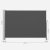 SONGMICS Stranski senčnik 180 x 450 cm antracit, GSA589G01 SONGMICS SONGMICS Stranski senčnik 180 x 450 cm antracit, GSA589G01