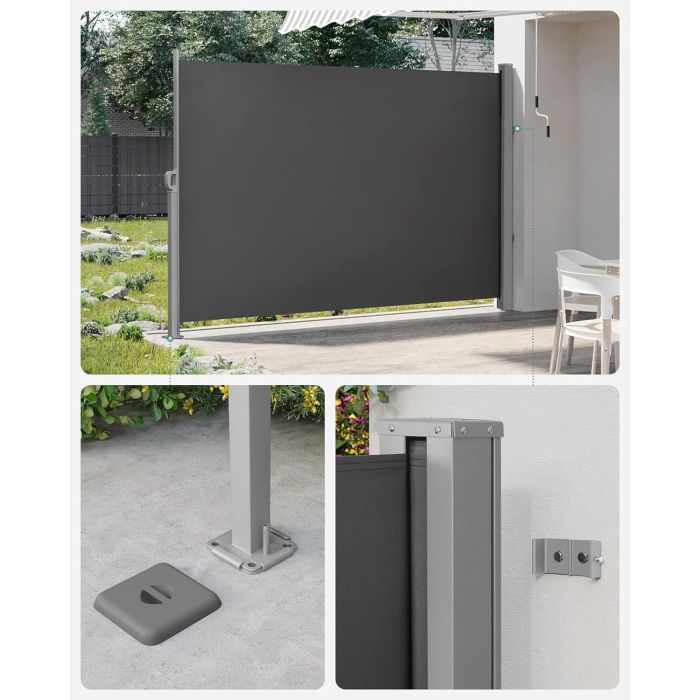 SONGMICS Stranski senčnik 160 x 300 cm antracit GSA160TG