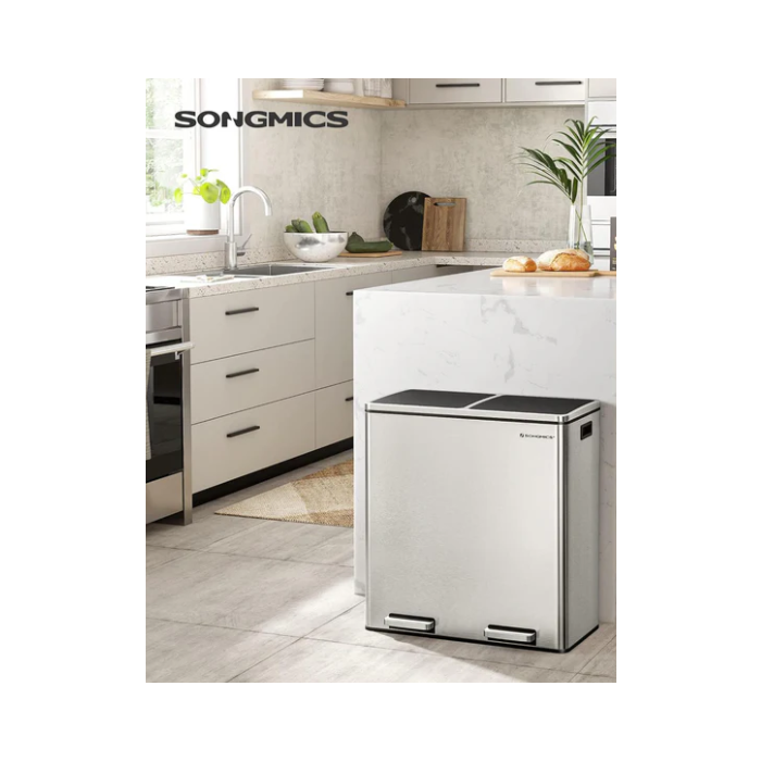SONGMICS koš za ločevanje odpadkov 2x30L, LTB60NL