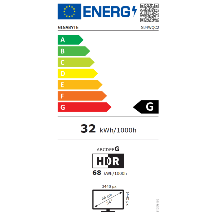 GIGABYTE G34WQC2 34 VA WQHD, 1ms, 200Hz gaming monitor
