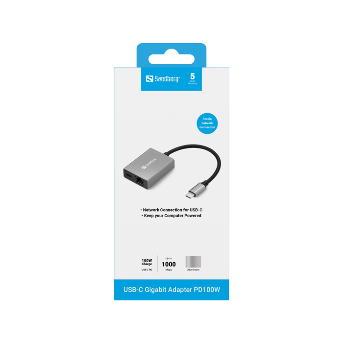 Sandberg USB-C Gigabit Network Adapter mrežni vmesnik