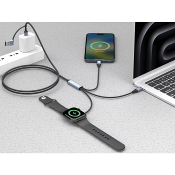 Sandberg 3v1 100W potovalni polnilni kabel