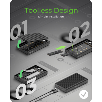 IcyBox IB-2817M-C32 ohišje za 2 M.2 NVMe z USB-C 3.2 Gen 2 priključkom IcyBox IB-2817M-C32 ohišje za 2 M.2 NVMe z USB-C 3.2 Gen 2 priključkom
