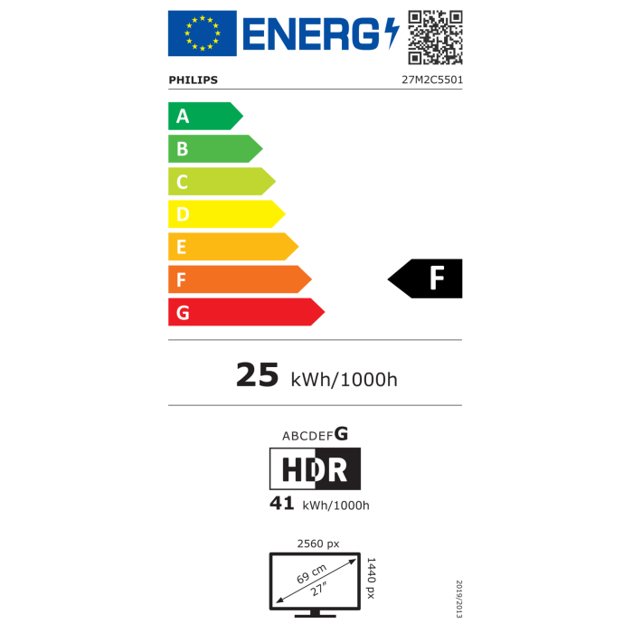 Philips Evnia 27M2C5501 27 VA QHD 180Hz monitor