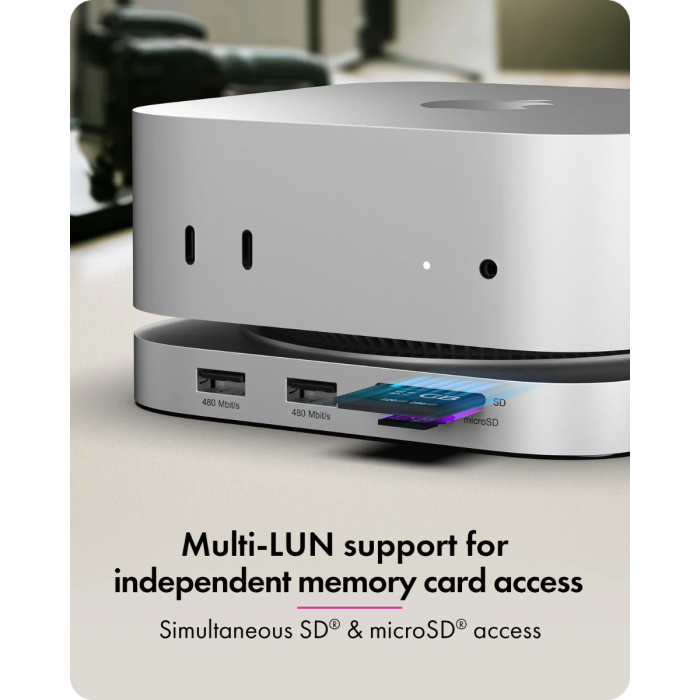 IcyBox IB-DK100 USB-C priklopna postaja za Mac mini M4 ICYBOX IcyBox IB-DK100 USB-C priklopna postaja za Mac mini M4
