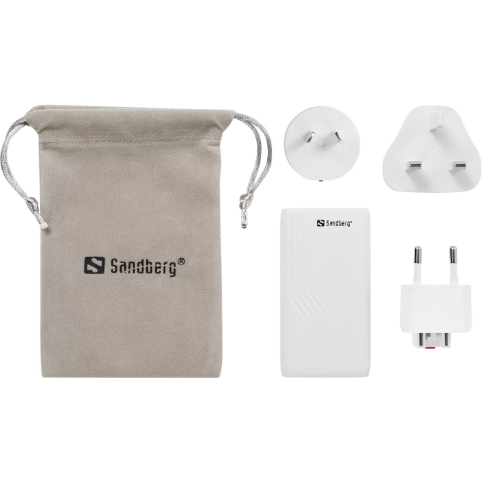 Sandberg 4in1 TravelCharger 2xUSB-C 65W polnilnik SANDBERG Sandberg 4in1 TravelCharger 2xUSB-C 65W polnilnik