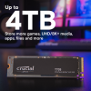 Crucial T500 4TB PCIe Gen4 NVMe M.2 SSD s hladilnikom CRUCIAL Crucial T500 4TB PCIe Gen4 NVMe M.2 SSD s hladilnikom