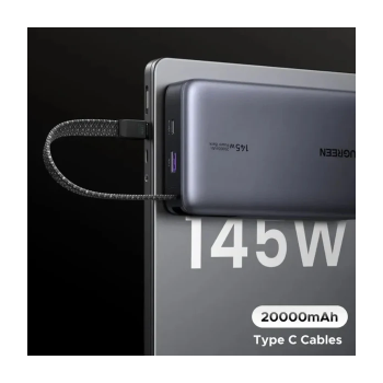 Ugreen 145W 20000mAh prenosna baterija z vgrajenim kablom Ugreen 145W 20000mAh prenosna baterija z vgrajenim kablom