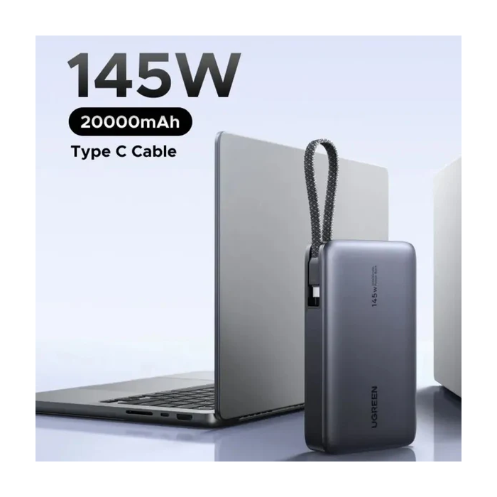 Ugreen 145W 20000mAh prenosna baterija z vgrajenim kablom UGREEN Ugreen 145W 20000mAh prenosna baterija z vgrajenim kablom