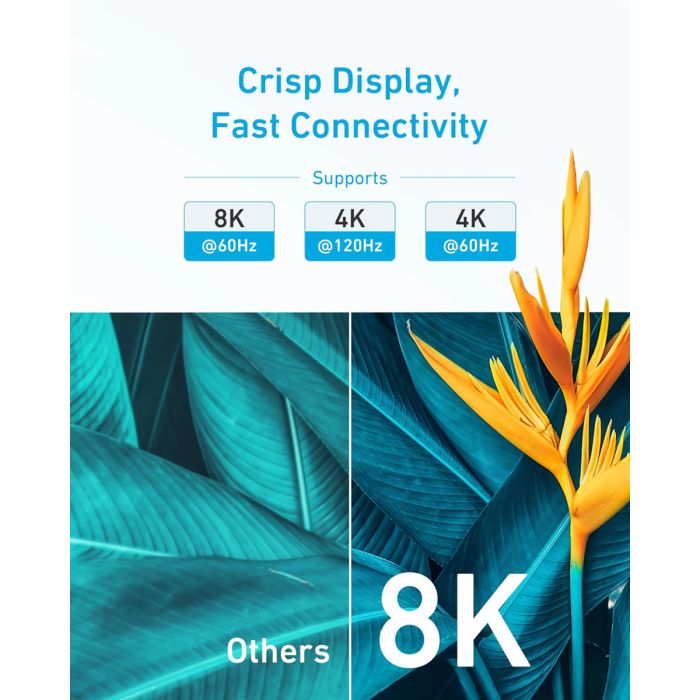 Anker HDMI 2.1 kabel, 8K, 1,8m ANKER Anker HDMI 2.1 kabel, 8K, 1,8m