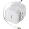 Intenso 65W GaN napajalnik z vgrajenim kablom USB-C, bel INTENSO Intenso 65W GaN napajalnik z vgrajenim kablom USB-C, bel