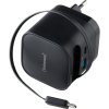 Intenso 65W GaN napajalnik z vgrajenim kablom USB-C, črn INTENSO Intenso 65W GaN napajalnik z vgrajenim kablom USB-C, črn