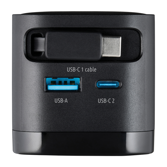 Intenso 65W GaN napajalnik z vgrajenim kablom USB-C, črn INTENSO Intenso 65W GaN napajalnik z vgrajenim kablom USB-C, črn