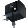 Intenso 65W GaN napajalnik z vgrajenim kablom USB-C, črn INTENSO Intenso 65W GaN napajalnik z vgrajenim kablom USB-C, črn