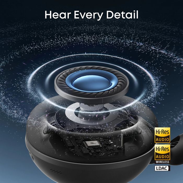 Anker Soundcore Space 2 naglavne Bluetooth slušalke, črne ANKER Anker Soundcore Space 2 naglavne Bluetooth slušalke, črne