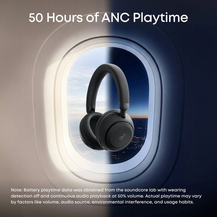Anker Soundcore Space 2 naglavne Bluetooth slušalke, črne ANKER Anker Soundcore Space 2 naglavne Bluetooth slušalke, črne