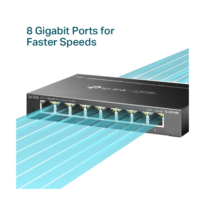 TP-LINK TL-SG108E 8-port Gigabit Easy Smart switch TP-LINK TP-LINK TL-SG108E 8-port Gigabit Easy Smart switch