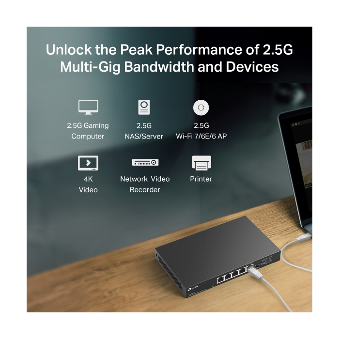 TP-LINK SG105-M2 V1 5 port 2.5 Gbps mrežno stikalo / switch TP-LINK TP-LINK SG105-M2 V1 5 port 2.5 Gbps mrežno stikalo / switch