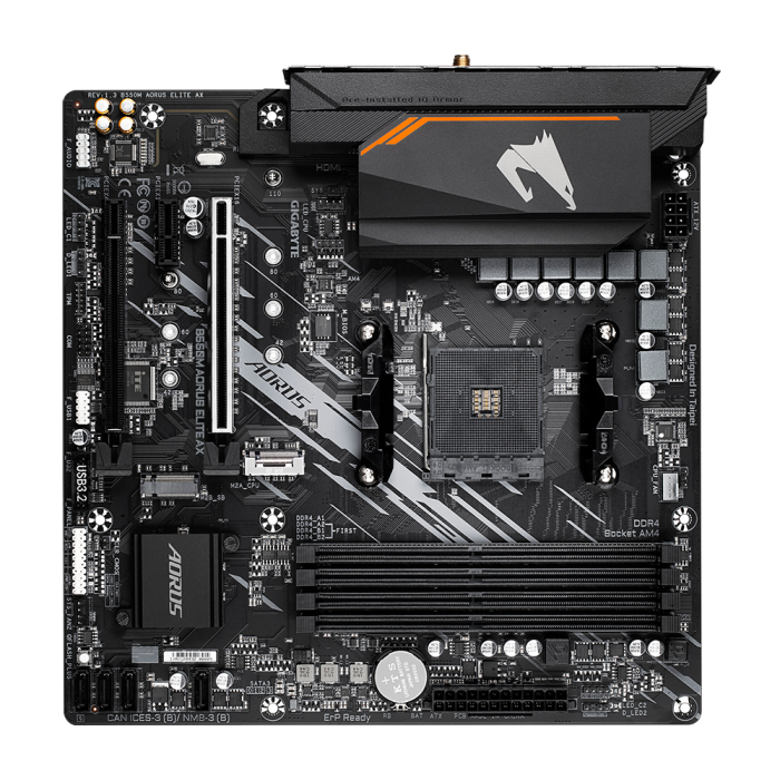 GIGABYTE B550M AORUS ELITE AX, DDR4, SATA3, USB3.2Gen1, HDMI, AM4 mATX GIGABYTE GIGABYTE B550M AORUS ELITE AX, DDR4, SATA3, USB3.2Gen1, HDMI, AM4 mATX