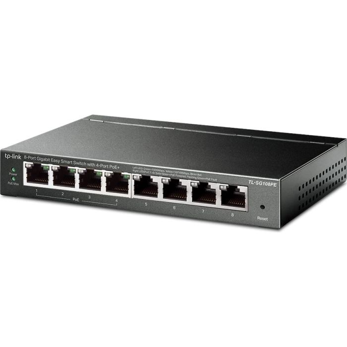 TP-Link 8-Portno Gigabit PoE+ Easy Smart Managed stikalo TP-Link 8-Portno Gigabit PoE+ Easy Smart Managed stikalo