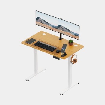 VonHaus barva svetel les električno nastavljiva dvižna pisalna miza 100 × 60 cm z USB-C polnilnim priključkom VonHaus barva svetel les električno nastavljiva dvižna pisalna miza 100 × 60 cm z USB-C polnilnim priključkom
