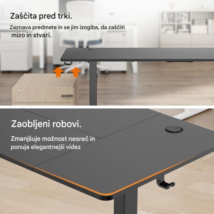 VonHaus barva svetel les električno nastavljiva dvižna pisalna miza 100 × 60 cm z USB-C polnilnim priključkom VONHAUS VonHaus barva svetel les električno nastavljiva dvižna pisalna miza 100 × 60 cm z USB-C polnilnim priključkom