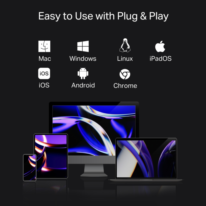 TP-LINK UH7020C 7-v-1 USB-C HUB priklopna postaja z 4K HDMI in 100 W Power Delivery TP-LINK TP-LINK UH7020C 7-v-1 USB-C HUB priklopna postaja z 4K HDMI in 100 W Power Delivery