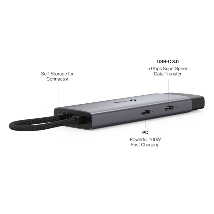 TP-LINK UH5020C 5-v-1 USB-C HUB priklopna postaja z 4K HDMI in 100 W Power Delivery TP-LINK TP-LINK UH5020C 5-v-1 USB-C HUB priklopna postaja z 4K HDMI in 100 W Power Delivery