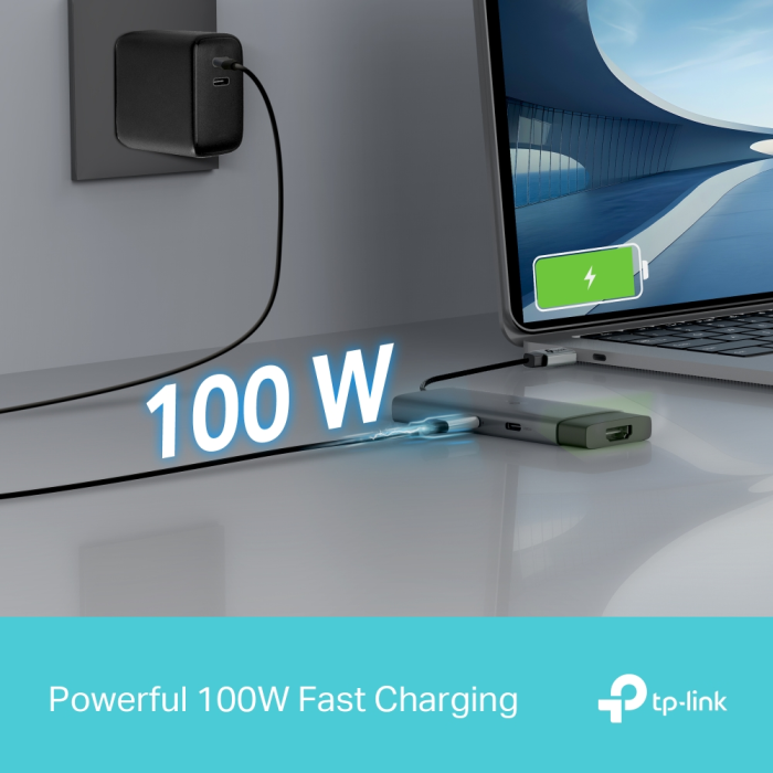 TP-LINK UH5020C 5-v-1 USB-C HUB priklopna postaja z 4K HDMI in 100 W Power Delivery TP-LINK TP-LINK UH5020C 5-v-1 USB-C HUB priklopna postaja z 4K HDMI in 100 W Power Delivery