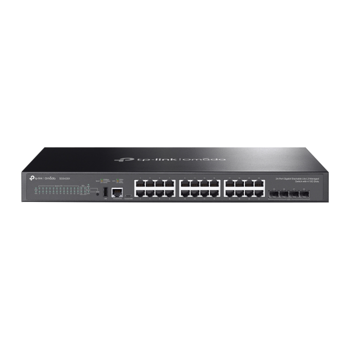 TP-LINK Omada SG5428X 24-portno Gigabit L3 upravljano stikalo s 4× 10G SFP TP-LINK TP-LINK Omada SG5428X 24-portno Gigabit L3 upravljano stikalo s 4× 10G SFP
