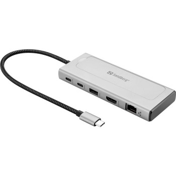 Sandberg USB-C 6in1 Travel Dock z M.2 SSD režo Sandberg USB-C 6in1 Travel Dock z M.2 SSD režo