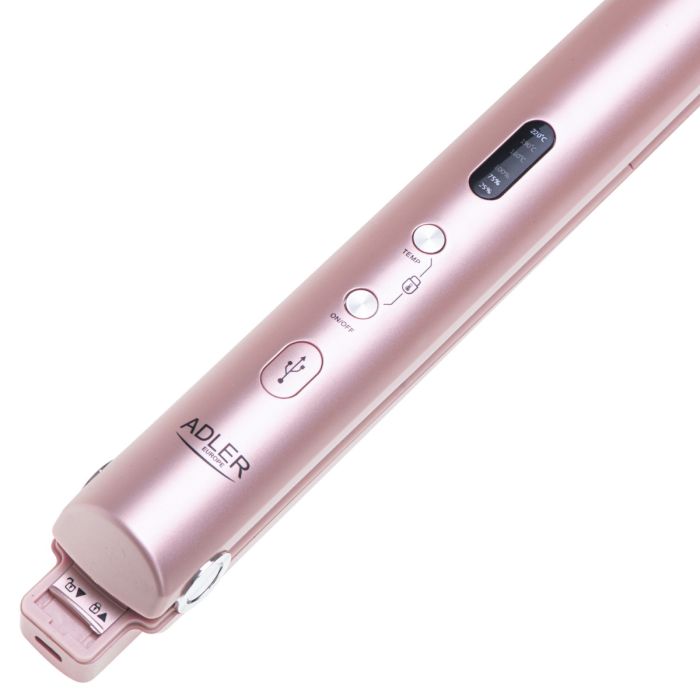 Adler Brezžični potovalni likalnik las USB-C 160/190/220°C pink