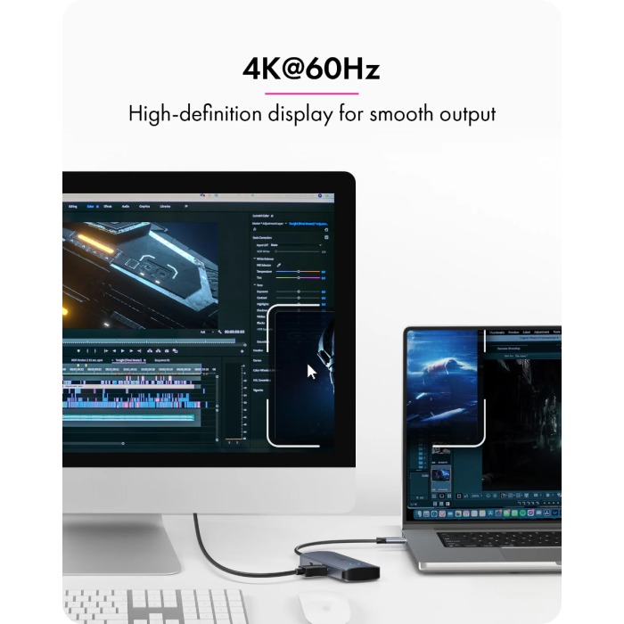 IcyBox IB-DK4081-SO Travel Docking USB-C priklopna postaja ICYBOX IcyBox IB-DK4081-SO Travel Docking USB-C priklopna postaja