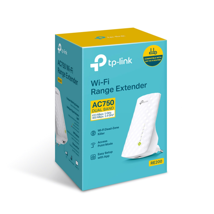 TP-LINK RE200 750Mbps WiFi Range Extender TP-LINK TP-LINK RE200 750Mbps WiFi Range Extender