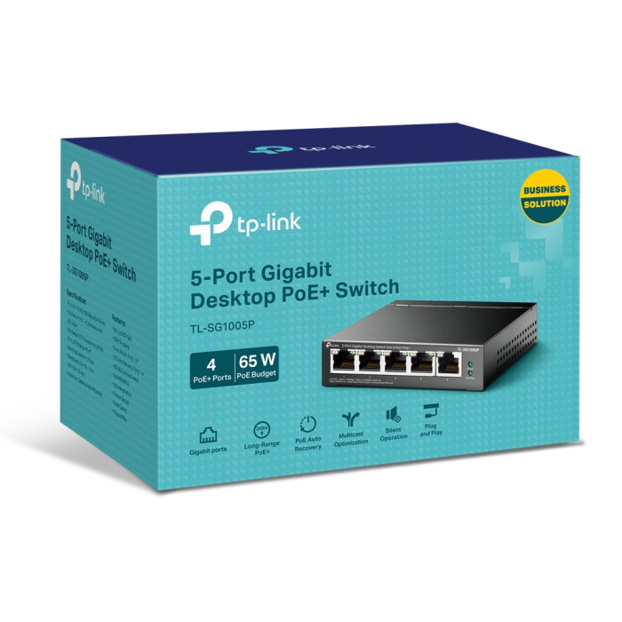 TP-Link TL-SG1005P 5-Port Gigabit Ethernet PoE stikalo TP-LINK TP-Link TL-SG1005P 5-Port Gigabit Ethernet PoE stikalo