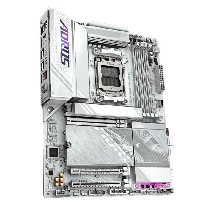GIGABYTE X870E A ELITE WF7 ICE, DDR5, SATA3, USB4, DP, 2.5GbE, WiFi 7, AM5 ATX GIGABYTE GIGABYTE X870E A ELITE WF7 ICE, DDR5, SATA3, USB4, DP, 2.5GbE, WiFi 7, AM5 ATX