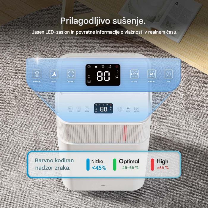 VonHaus 12-litrski energijsko varčen razvlaževalnik zraka s funkcijo sušenja perila VONHAUS VonHaus 12-litrski energijsko varčen razvlaževalnik zraka s funkcijo sušenja perila