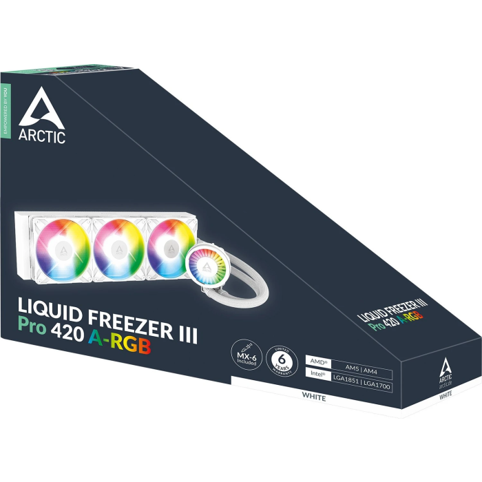 ARCTIC LIQUID FREEZER III PRO 420mm A-RGB vodno hlajenje za INTEL/AMD procesorje (bel) ARCTIC ARCTIC LIQUID FREEZER III PRO 420mm A-RGB vodno hlajenje za INTEL/AMD procesorje (bel)