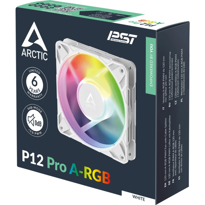 ARCTIC P12 PRO A-RGB 120mm 4-pin ventilator (bel) ARCTIC ARCTIC P12 PRO A-RGB 120mm 4-pin ventilator (bel)