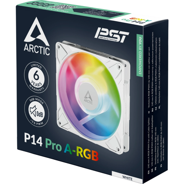 ARCTIC P14 PRO A-RGB 140mm 4-pin ventilator (bel) ARCTIC ARCTIC P14 PRO A-RGB 140mm 4-pin ventilator (bel)