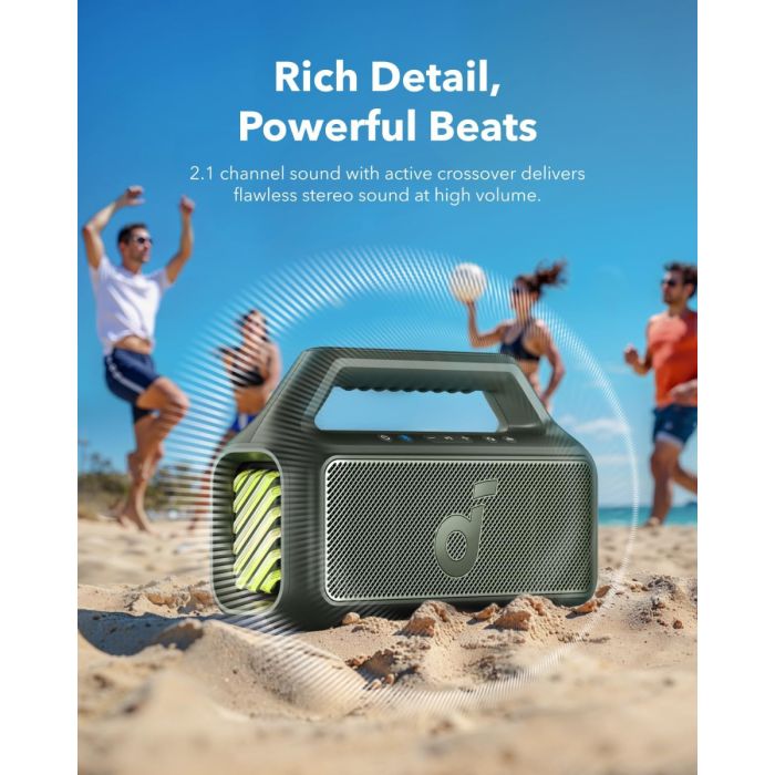 Anker Soundcore BOOM 2 BT6.0 prenosni Bluetooth zvočnik, zelen ANKER Anker Soundcore BOOM 2 BT6.0 prenosni Bluetooth zvočnik, zelen
