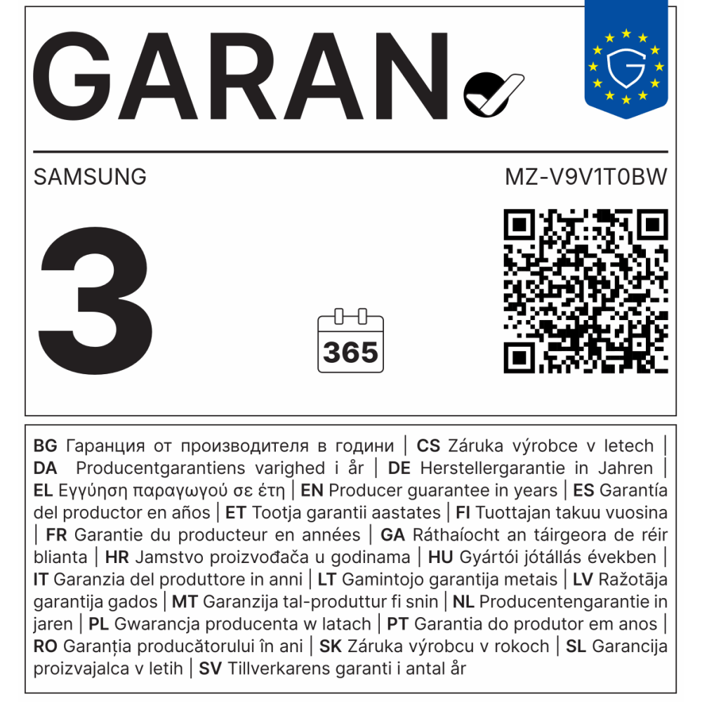 Samsung 1TB 990 M.2 PCI-e 4.0 x4 NVMe 2.0 SAMSUNG Samsung 1TB 990 M.2 PCI-e 4.0 x4 NVMe 2.0