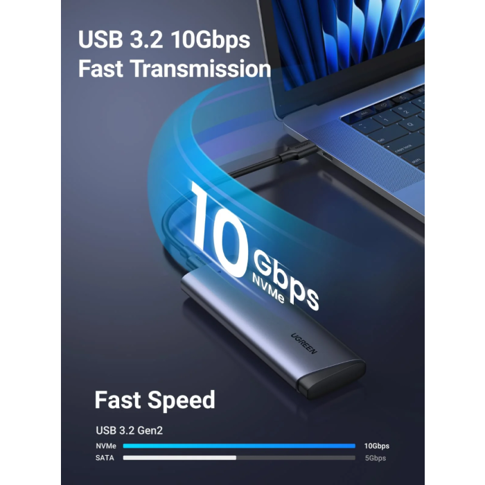 Ugreen M.2 NVMe SSD USB-C 3.1 Gen2 ohišje za disk