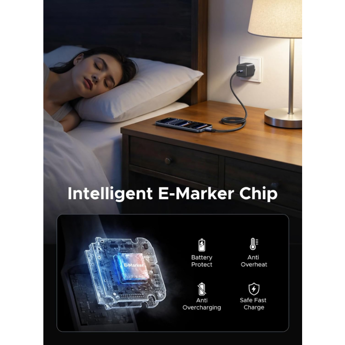 UGREEN 240W USB-C v USB-C magnetni polnilni kabel, 1M UGREEN UGREEN 240W USB-C v USB-C magnetni polnilni kabel, 1M