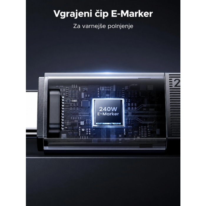 UGREEN 240W USB-C 3.2 Gen2 10Gbps 4K60Hz kabel, 2M UGREEN UGREEN 240W USB-C 3.2 Gen2 10Gbps 4K60Hz kabel, 2M