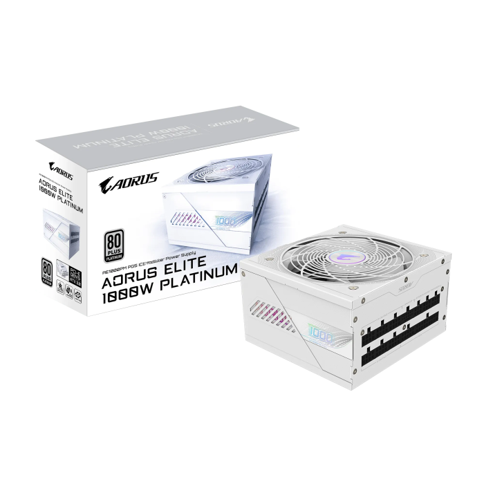 Gigabyte AORUS Elite P1000W PLATINUM ICE modularni napajalnik GIGABYTE Gigabyte AORUS Elite P1000W PLATINUM ICE modularni napajalnik